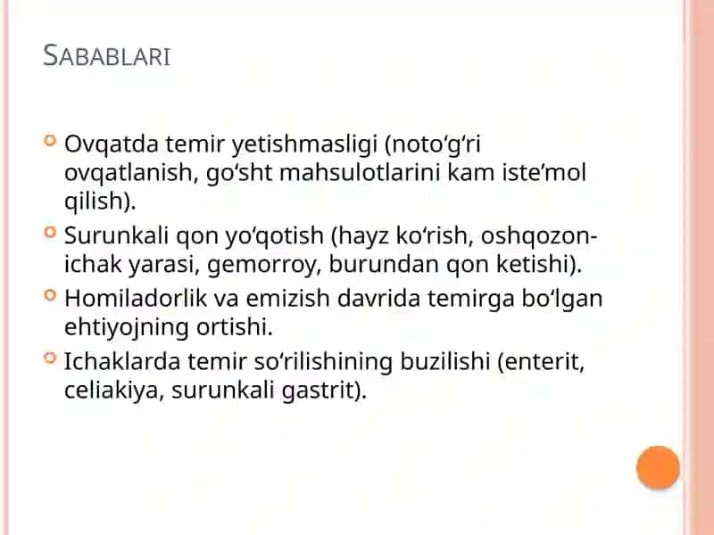 Temir tanqisligi va B12 vitamini yetishmovchiligi anemiyasi 4