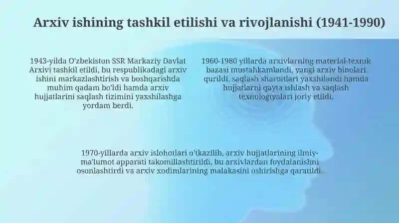 1941-1990 yillarda O‘zbekistonda arxiv ishi 4