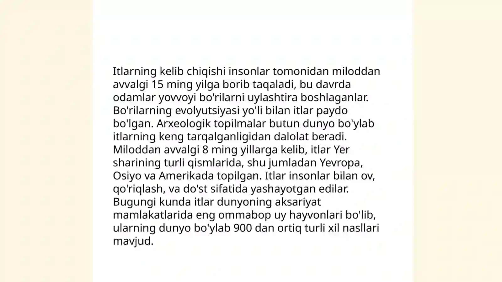 Uy hayvonlari kelib chiqishi va zamonaviy tarqalish markazlari 4