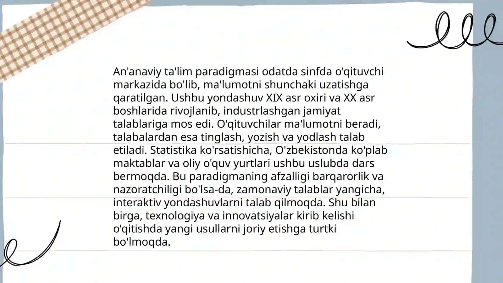 Didaktika ta'lim nazariyasi sifatida.Ta'lim paradigmalari 4
