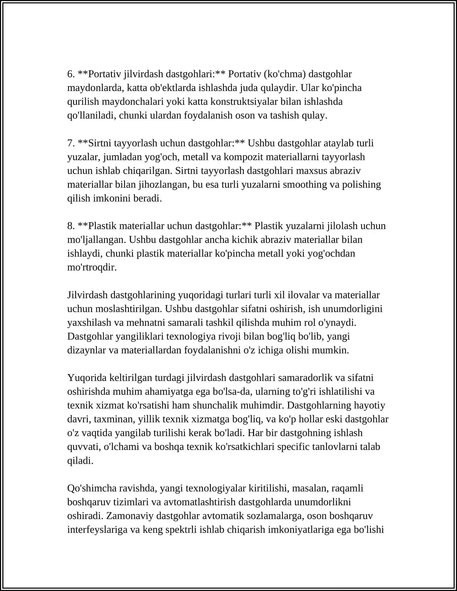 JILVIRLASH DASTGOHLARINING MOSLAMA VA ASBOBLARI 4