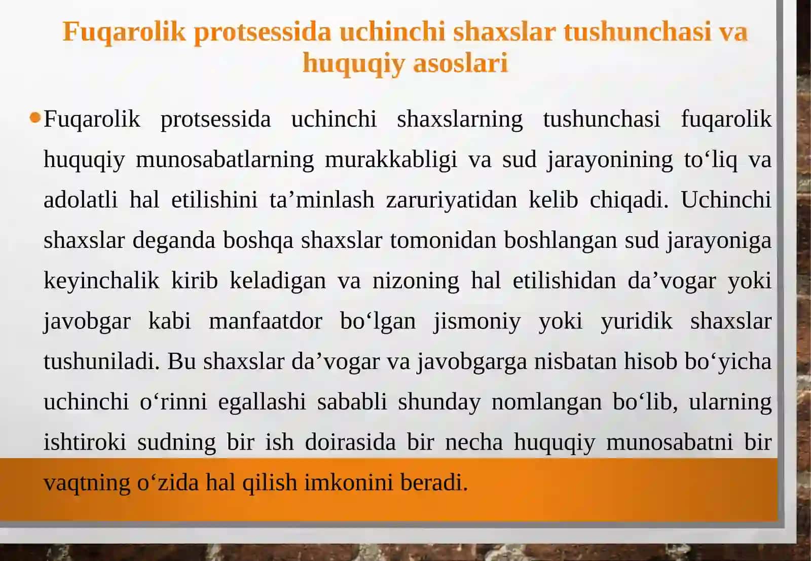 Fuqarolik protsessida uchinchis haxslarning ishtiroki 4