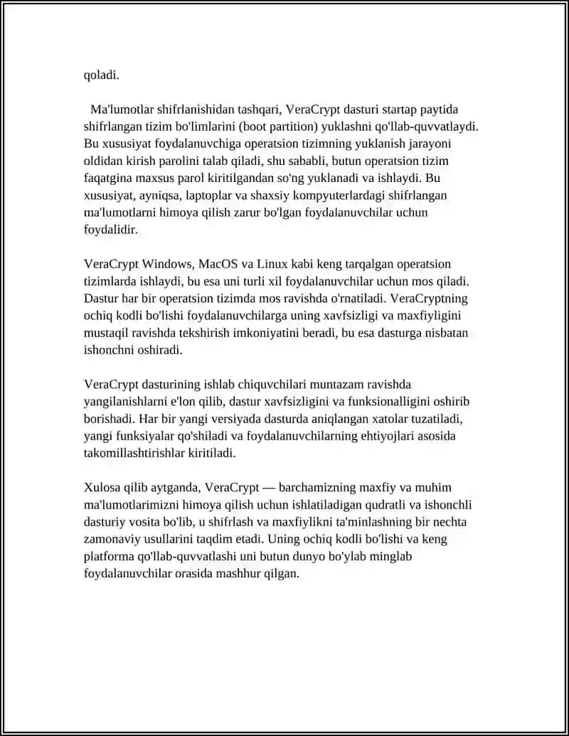 VERACRYPT DASTURIY VOSITASI YORDAMIDA MA'LUMOTLARNI HIMOYALASH 4