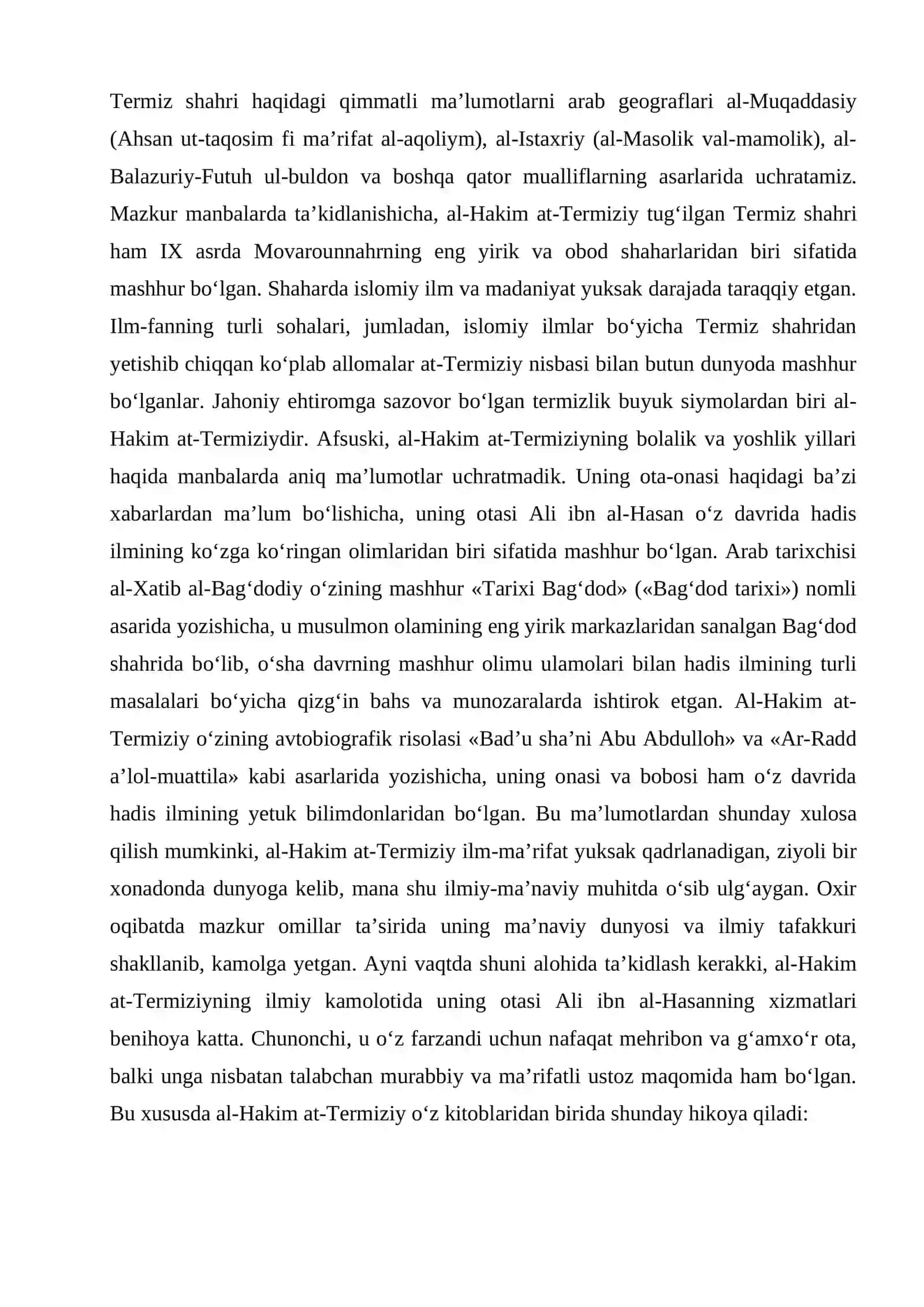 AL-HAKIM AT-TERMIZIY YODGORLIK MAJMUASI 4