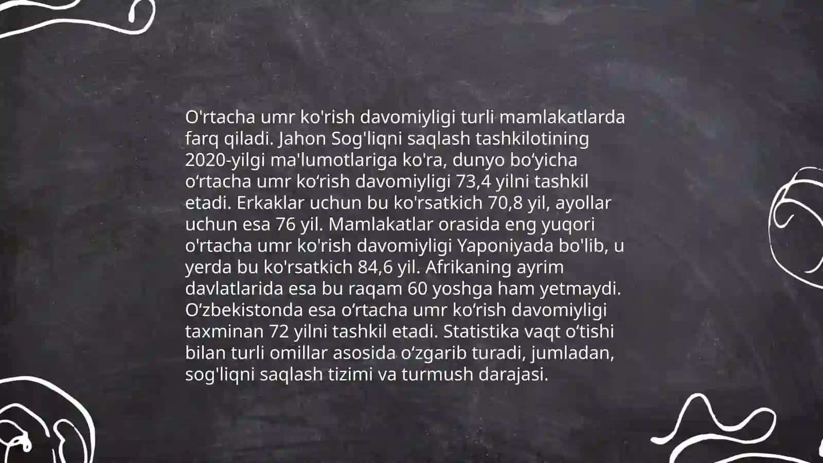 Xalqaro aholi turmush darajasi statistikasi 4
