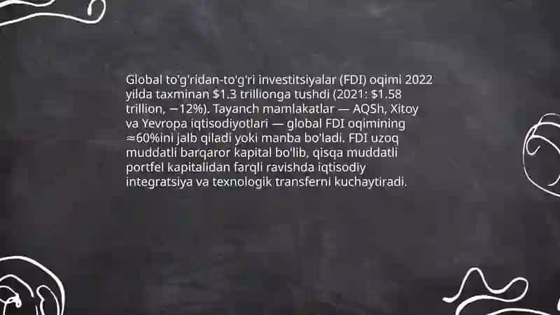 Tayanch mamlakatlarning jahon iqtisodiyotida tutgan o'rni 4