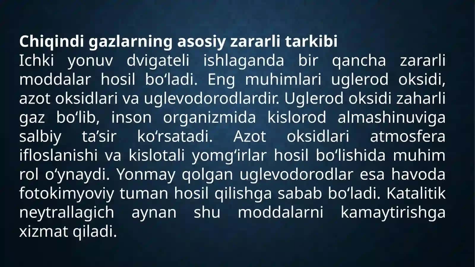 Avtomobillardakatalitikneytrallagichlarning ishlash prinsi​pi 4