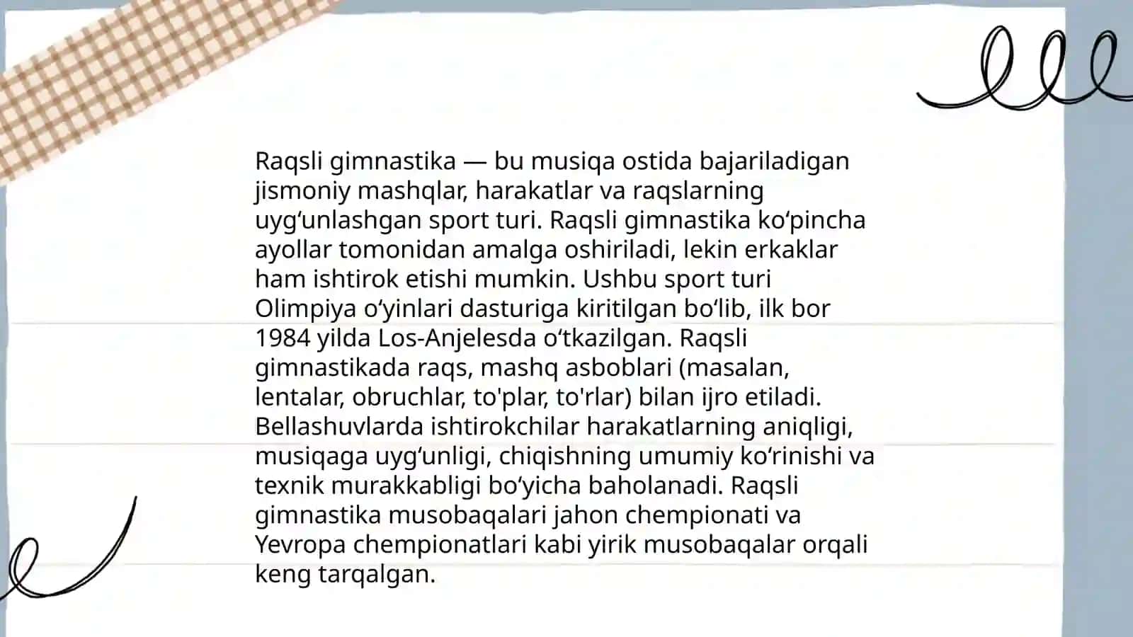Gimnastika turlari va tasnifi 4