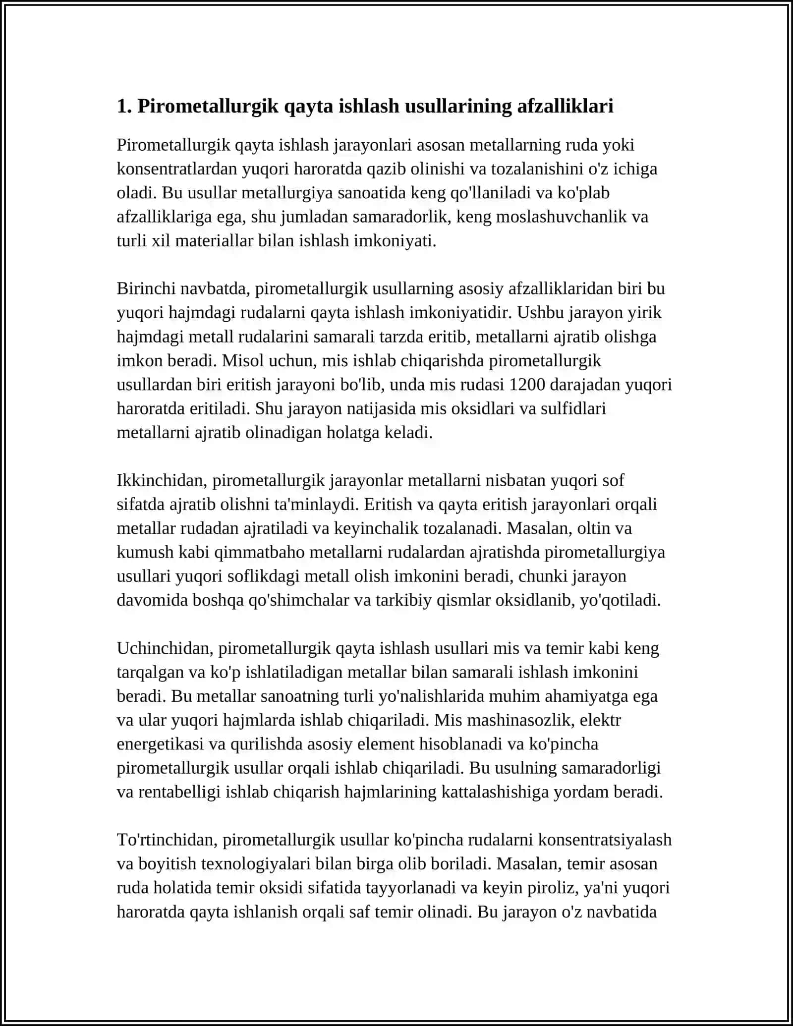 METALL CHIQINDLARNI QAYTA ISHLASHNING PIROMETALLURGIK VA GIDROMETALLURGIK QAYTA ISHLASH USULLARINI ISTIQBOLLAR VA RIVOJLANISHI 4