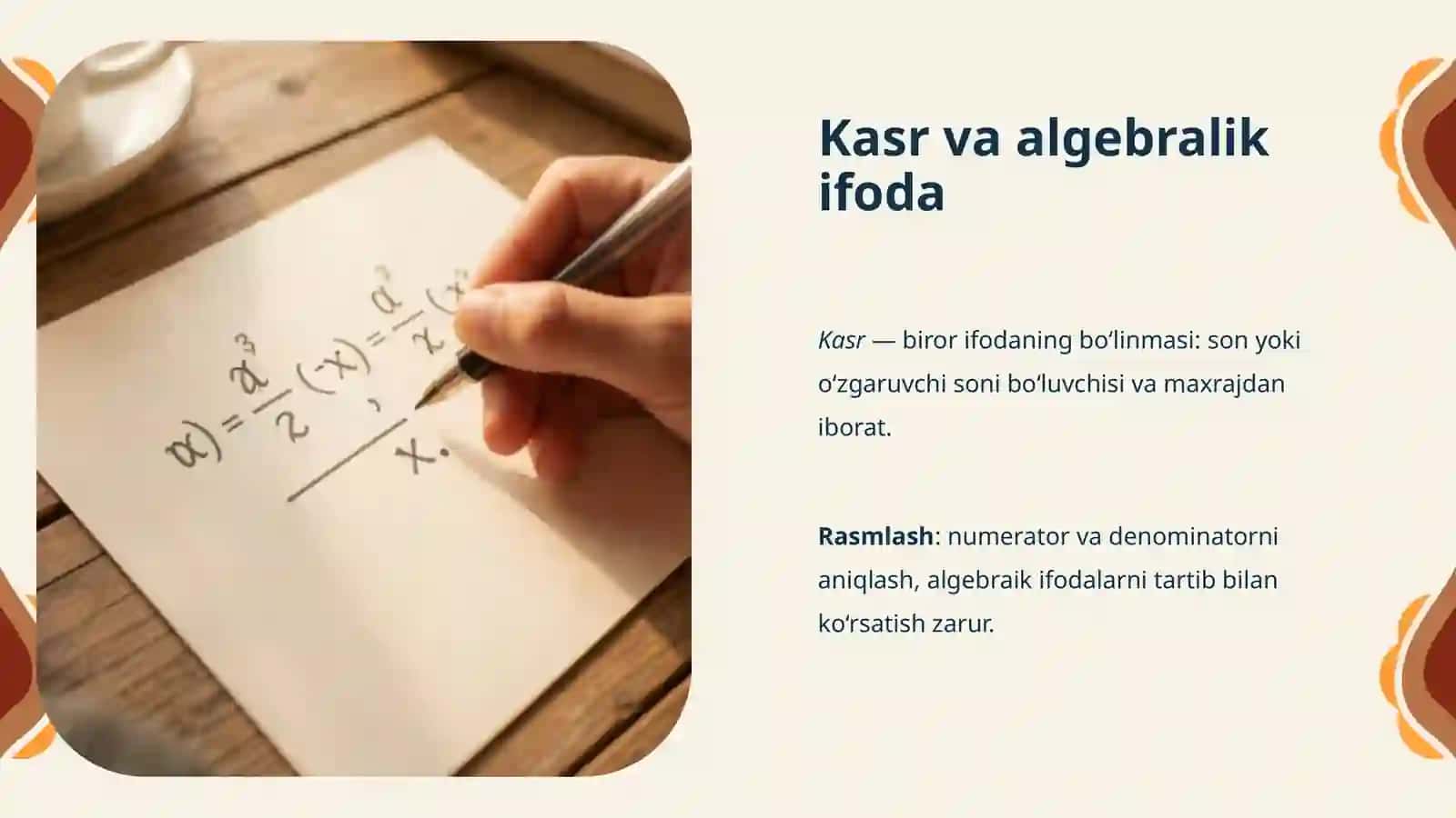 Algebraik kasrlar 4