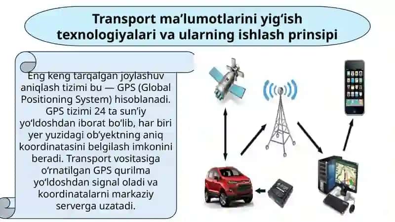 HARAKATLANUVCHI TARKIBNING JOYLASHUVINI ANIQLASH, TRANSPORT MA’LUMOTLARINI YIG‘ISH VA TAHLIL QILISH 4