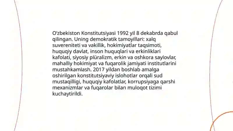 O'zbekistonda demokratik, fuqarolik jamiyati asoslarining shakllanishi 4
