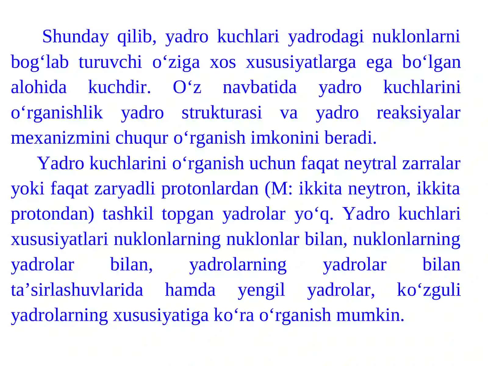 Yadro kuchlarining umumiy tavsifi va xususiyatlari 4