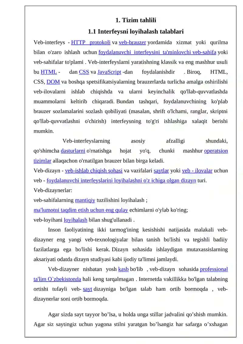 Mahallabay faoliyatini yoritib borishga mo`ljallangan web saytini loyihalash 4