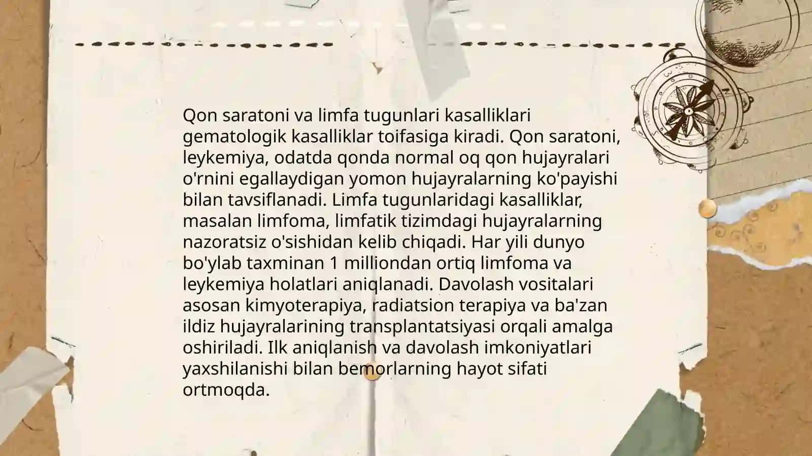 Saraton kasalliklari(qon va limfa) bilan ogʻrigan oʻquvchilar bilan mashgʻulot oʻtish tamoyillari 4