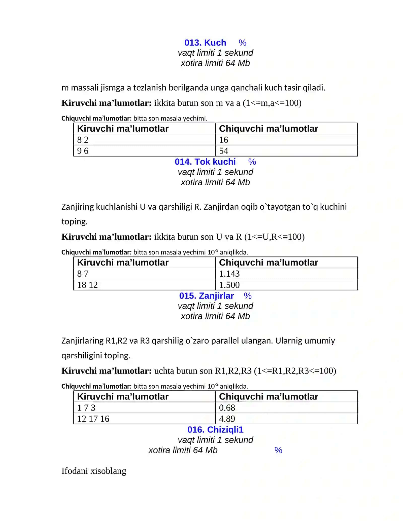 Algo masalalar 4