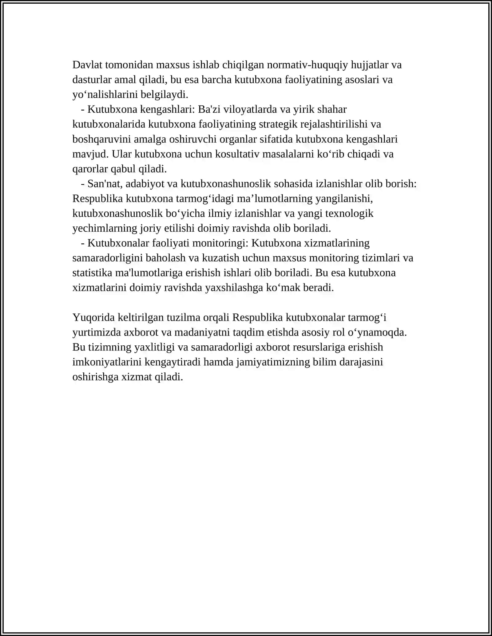 RESPUBLIKADAGI KUTUBXONALAR TARMOG‘I VA ULARNING TURLARI 4