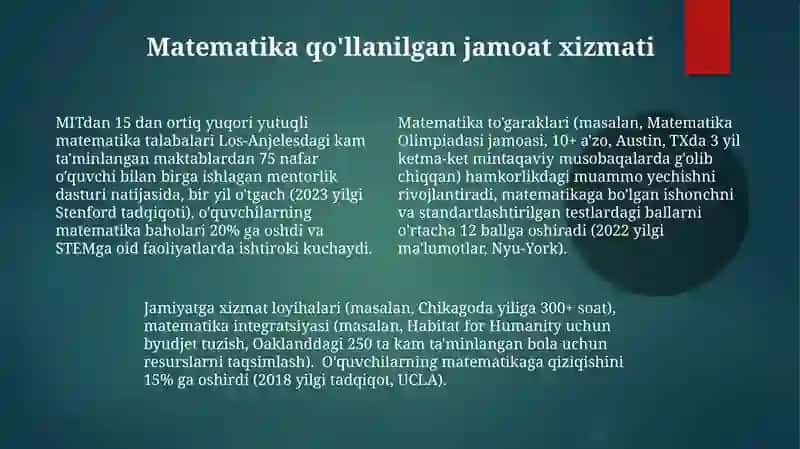 Matematika faniga bo'lgan qiziqishlarni ostirishda sinfdan tashqari ishlarni ahamiyati 4
