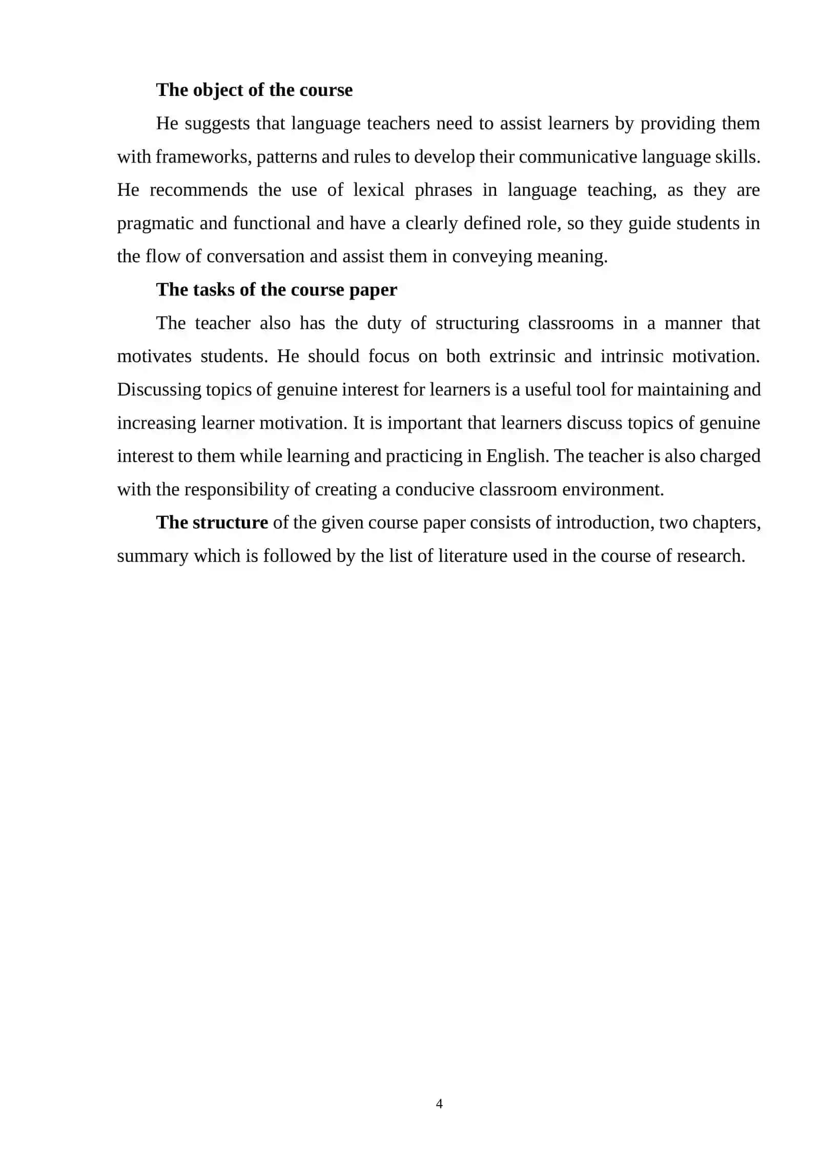 FORMATION OF STUDENTS’ COMMUNICATIVE COMPETENCE IN THE PROCESS OF TEACHING A PROFESSIONAL FOREIGN LANGUAGE 4