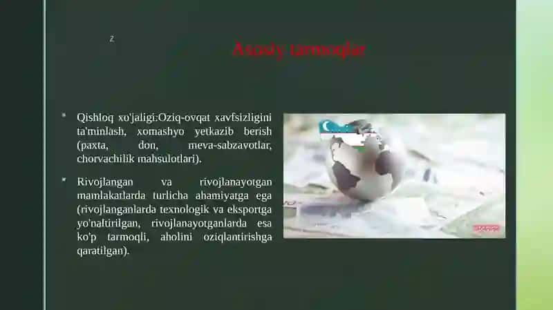 JAHON IQTISODIYOTININIG TARMOQLARI 4