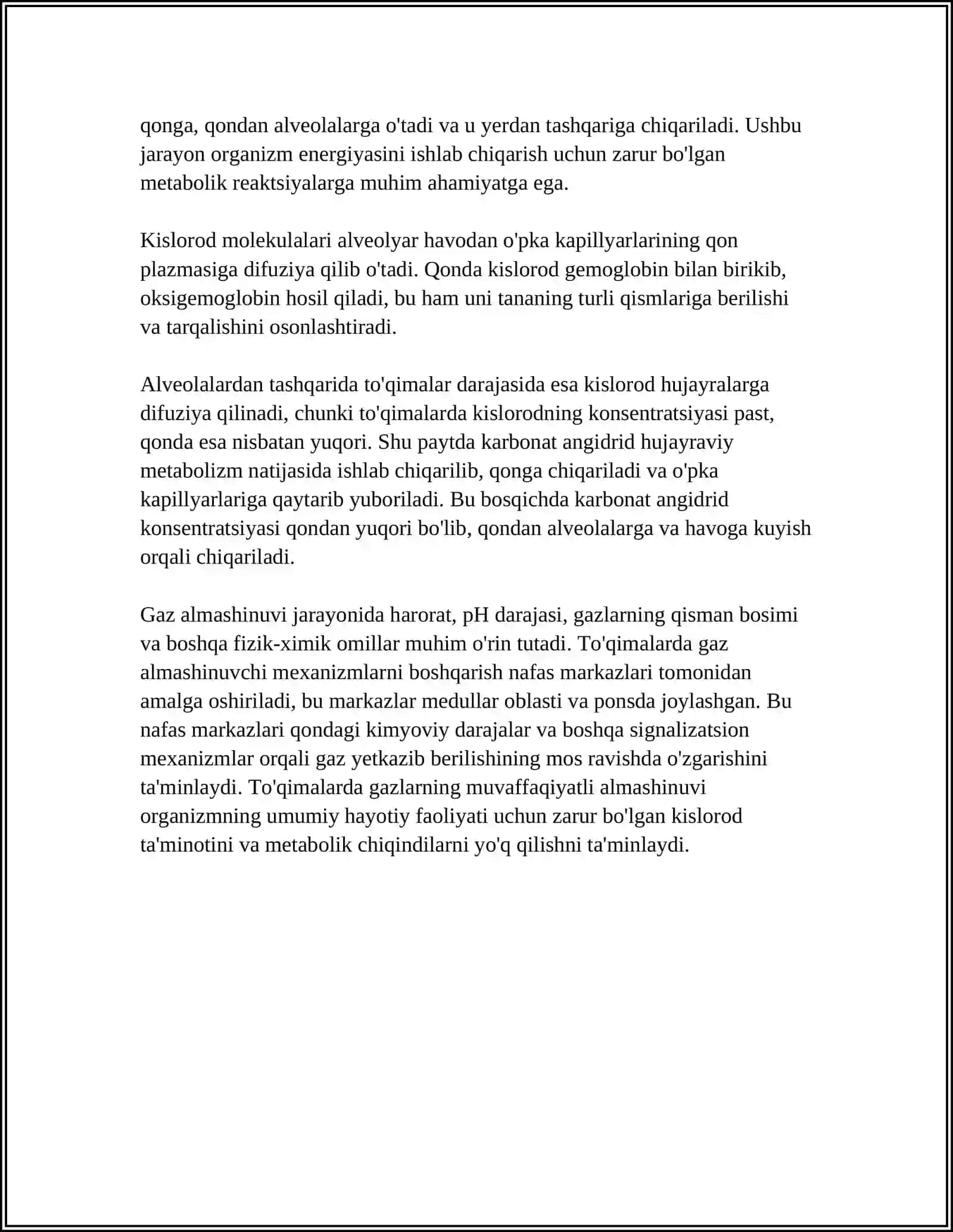 TOʻQIMALARDA GAZLAR ALMASHINUVI NAFAS MARKAZI REGULYATSIYASI 4