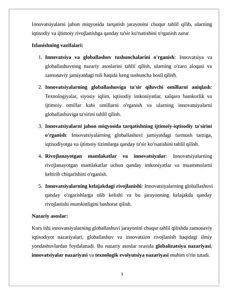 MODERNIZATSIYALASHGAN JAMIYATDA INNOVATSIYALARNING GLOBALLASHUVI 4