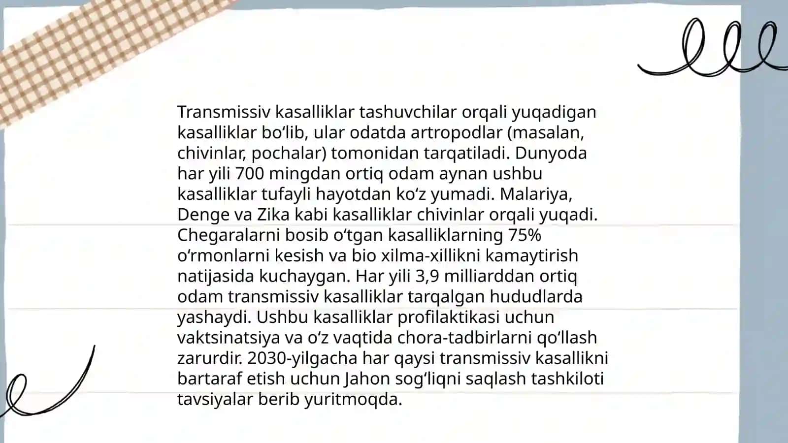 Transmissiv kasalliklar va ularning tabiiy manbalari to‘g‘risida ta’limot 4