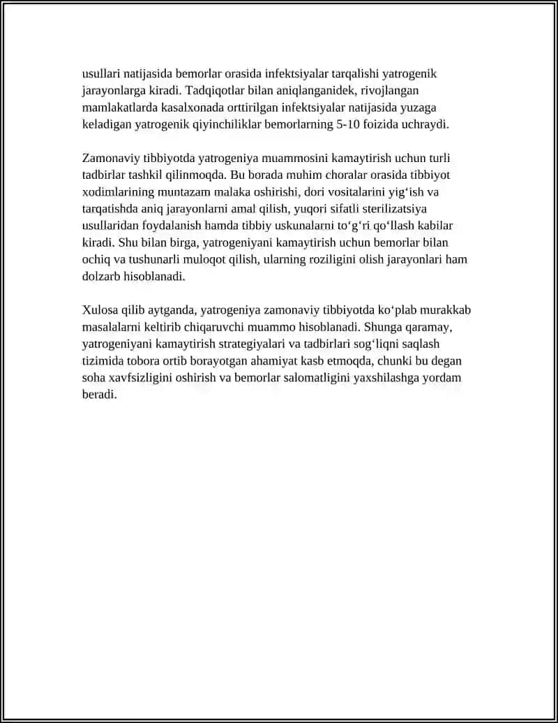 XOZIRGI ZAMON TIBBIYOTIDA YATREGONIYA MUAMMOLARI 4