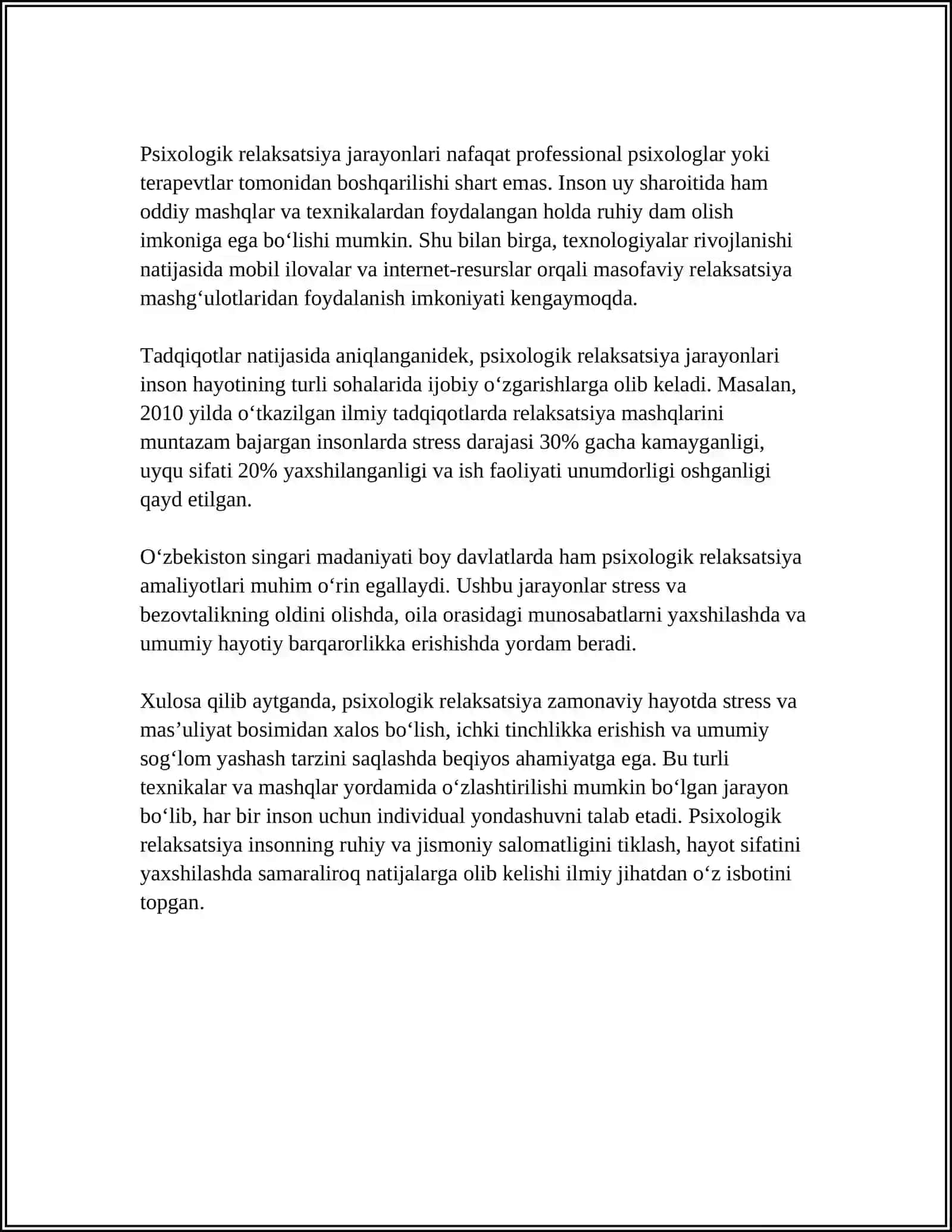 MEHNAT FAOLIYATIDA PSIXOLOGIK RELAKSATSIYA METODLARINING AHAMIYATI 4