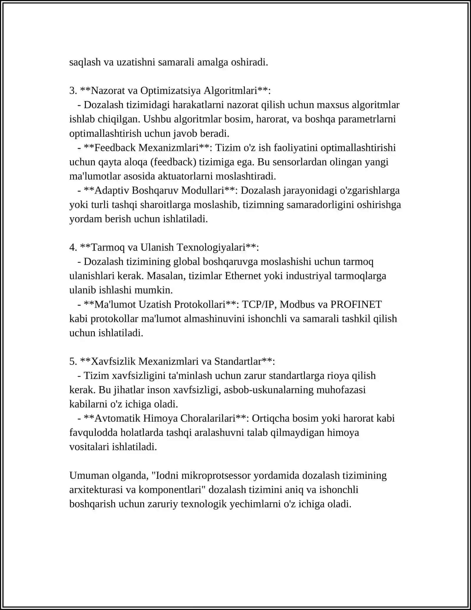 Iodni mikroprotsessor yordamida dozalash tizimining arxitekturasi va komponentlari 4