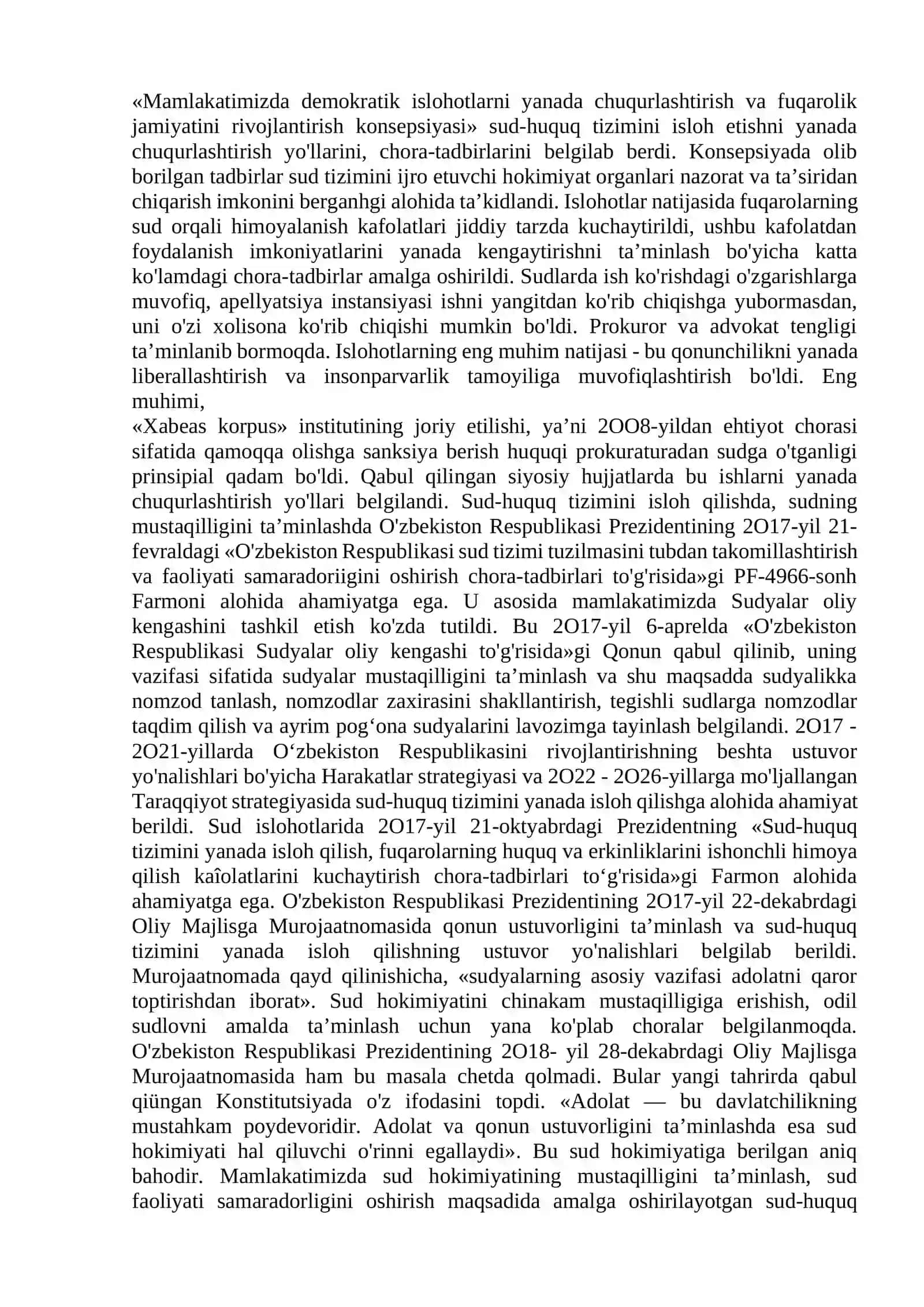 Sud hokimiyati. Advokatura, prokuratura, moliya 4
