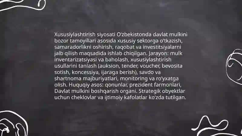 O‘zbekiston Respublikasida bozor munosabatlariga o‘tish 4