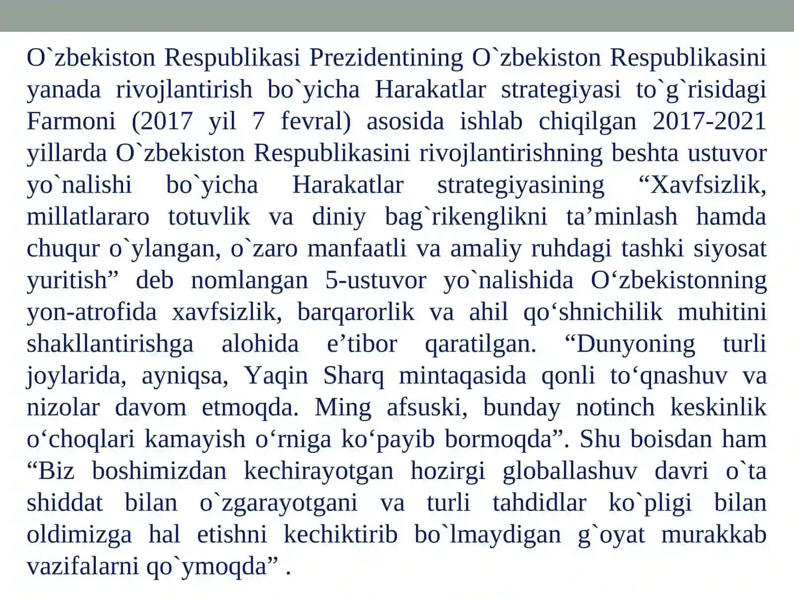 Diniy fanatizm, ekstremizm, fundamentalizm, terrorizmning tarixi va ularning hozirgi davrda xavfsizlikga tahdidi 4
