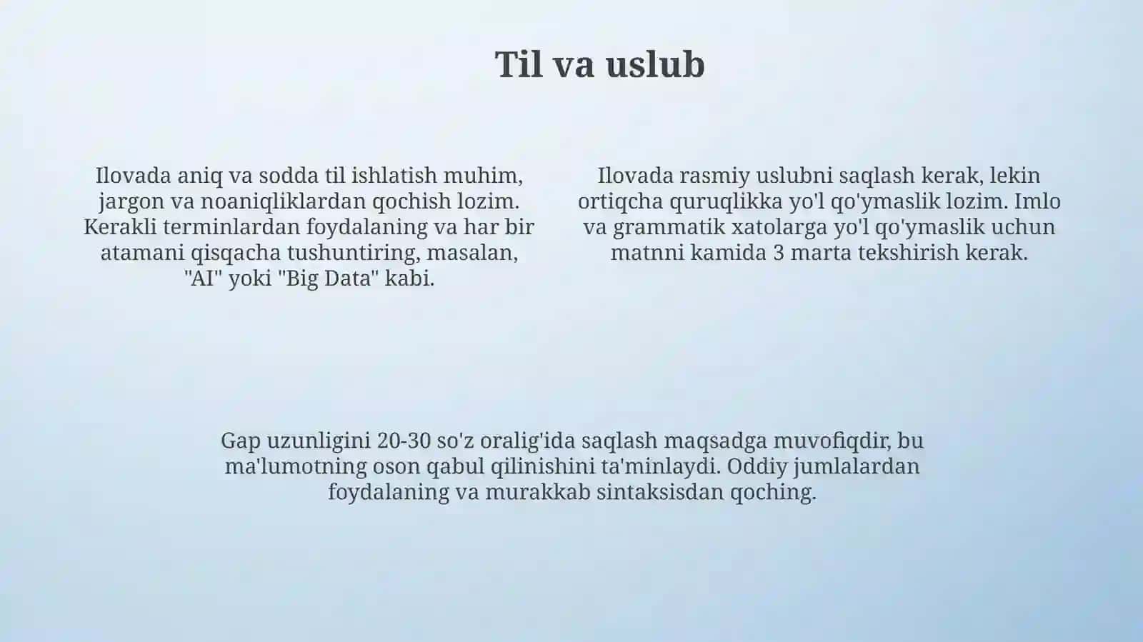 Ariza yozish qoidalari 4