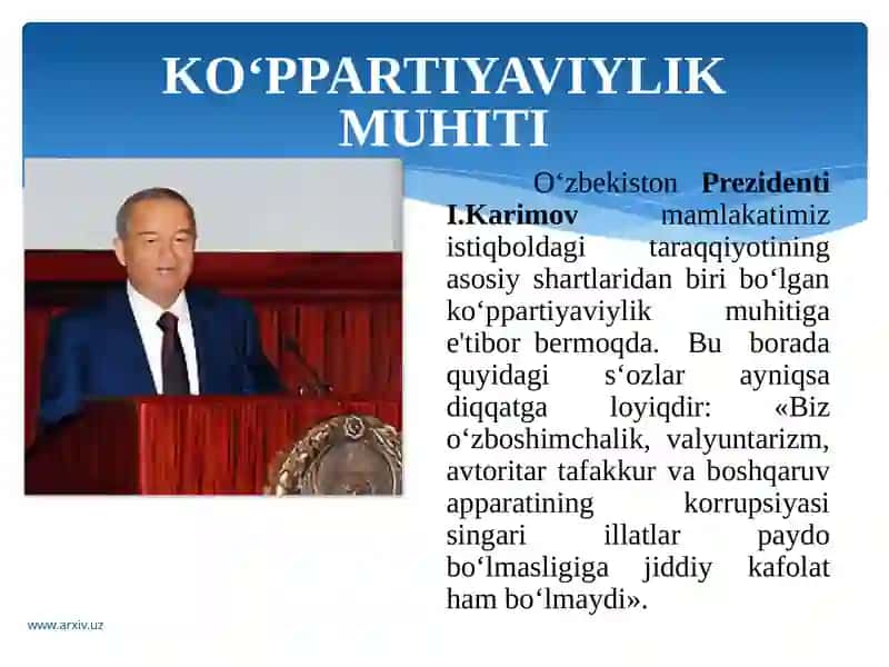 O’ZBEKISTONDA SIYOSIY PARTIYALAR 4