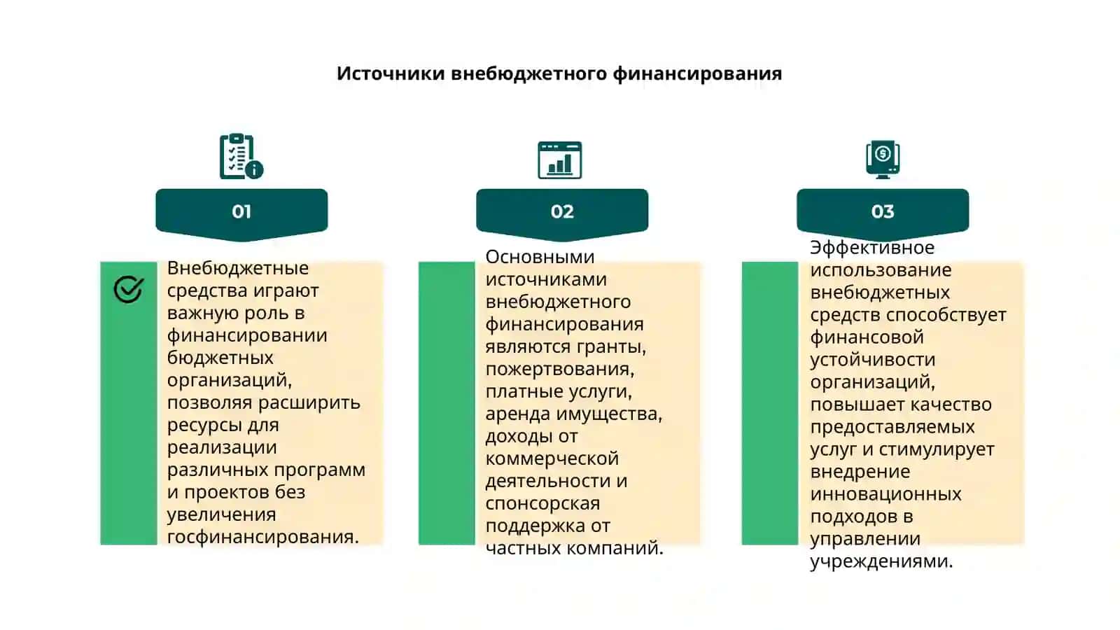 Привлечение и использование внебюджетных средств в бюджетных организациях 4