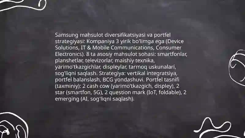 Samsung kompaniyasi strategiyasi 4