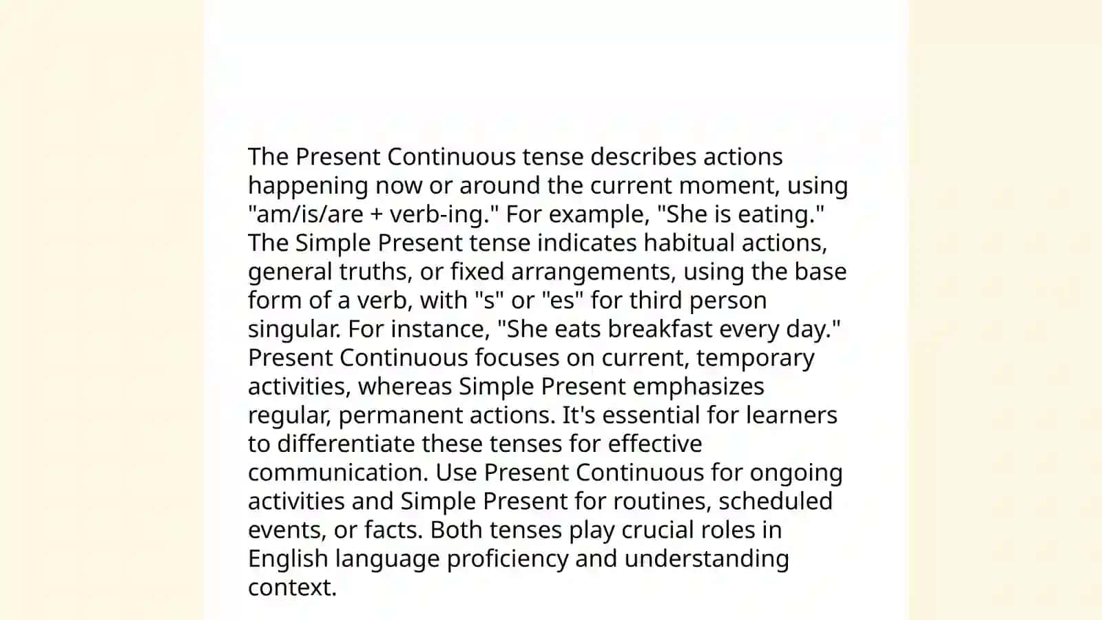 Present Continuous tens 4