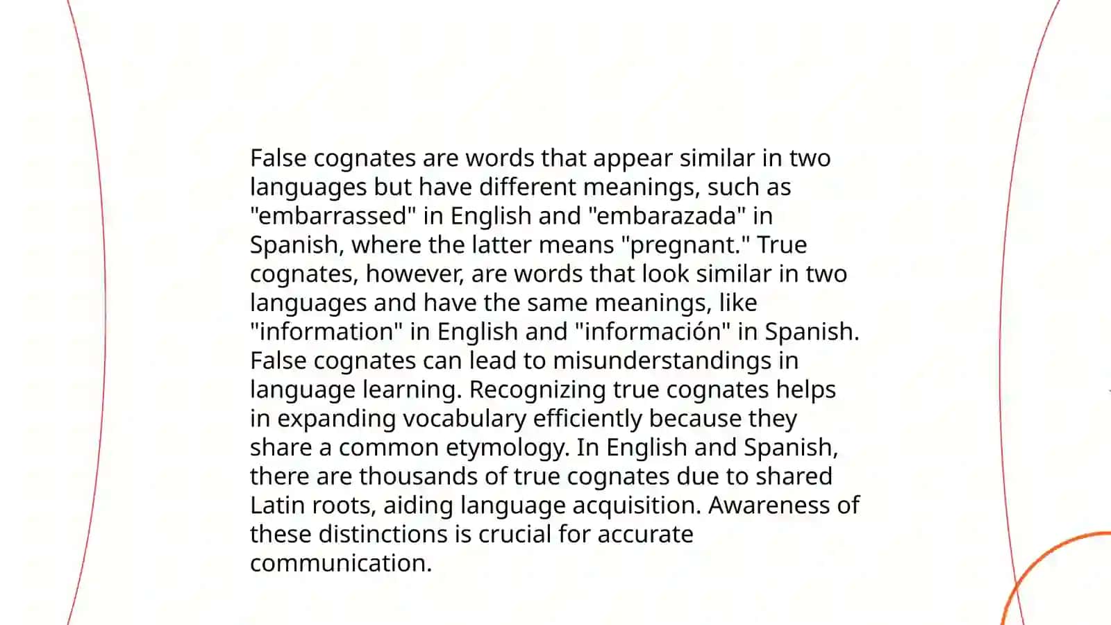 Differentiate between cognate words in English 4
