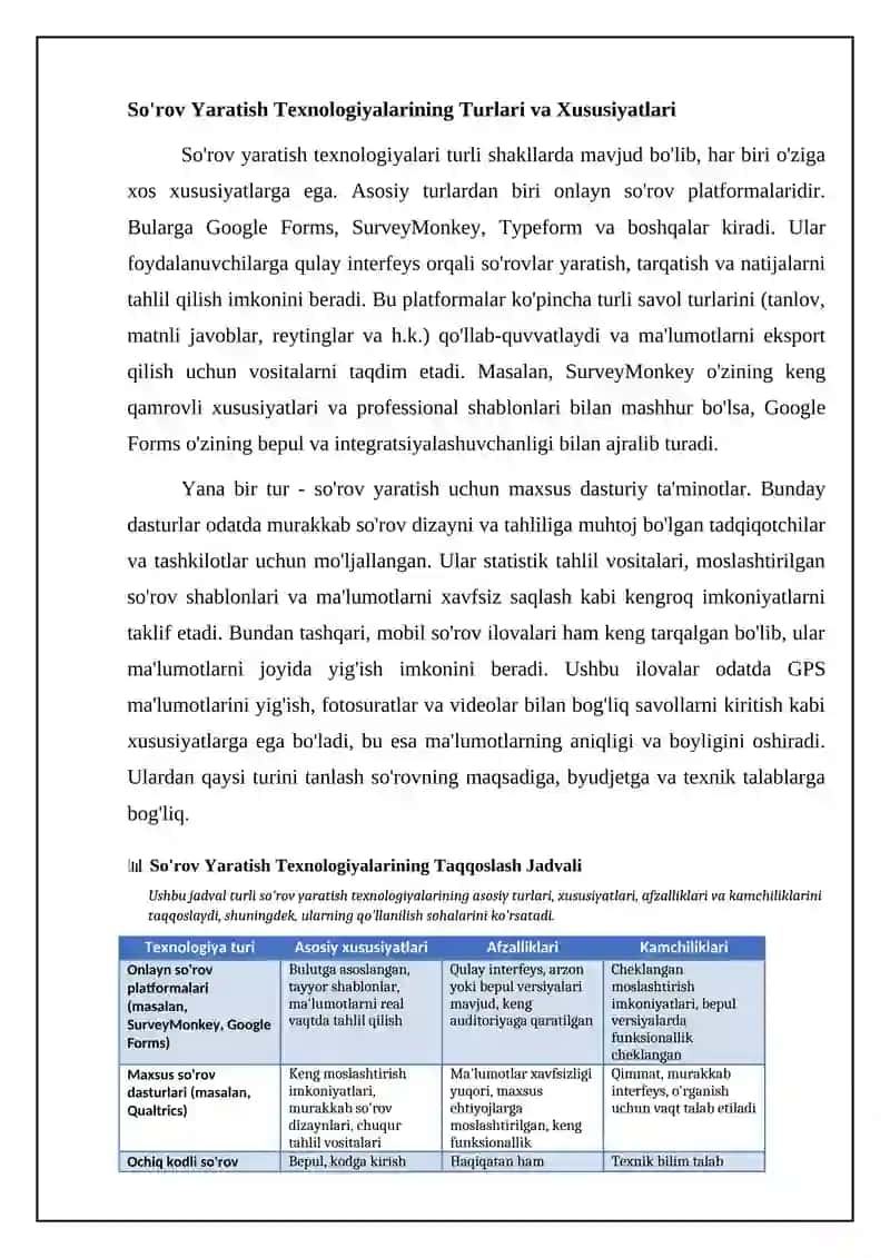 So‘rovlar yaratish texnologiyasi 4