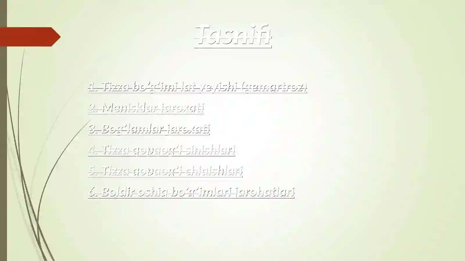 Tizza boʻgʻimi jarohatlari boldir suyaklari sinishlari, boldir oshiq boʻgʻimlari jarohatlari 4