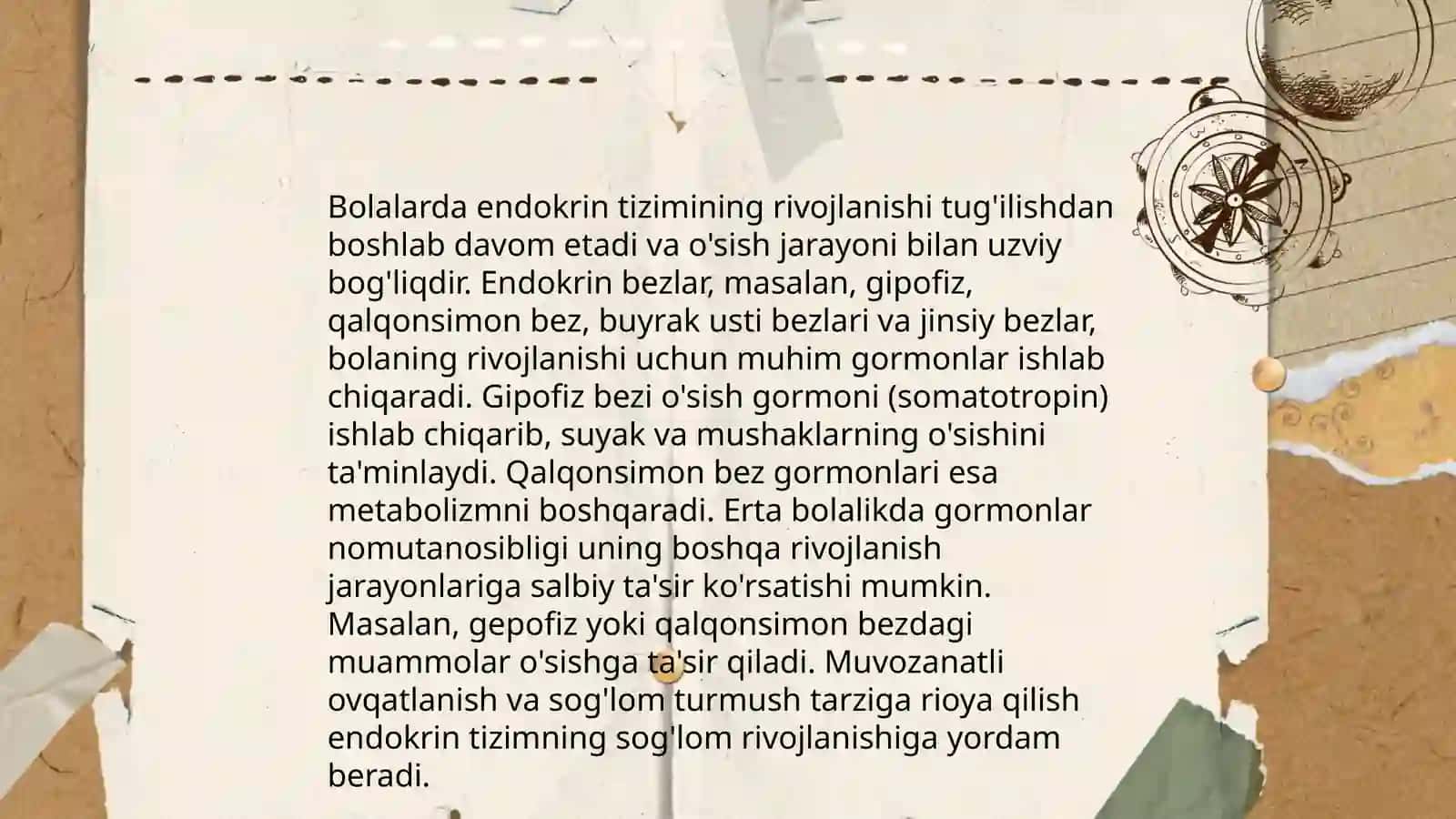 Endokrin tizimining yoshga doir fiziologiyasi va gigiyenasi 4