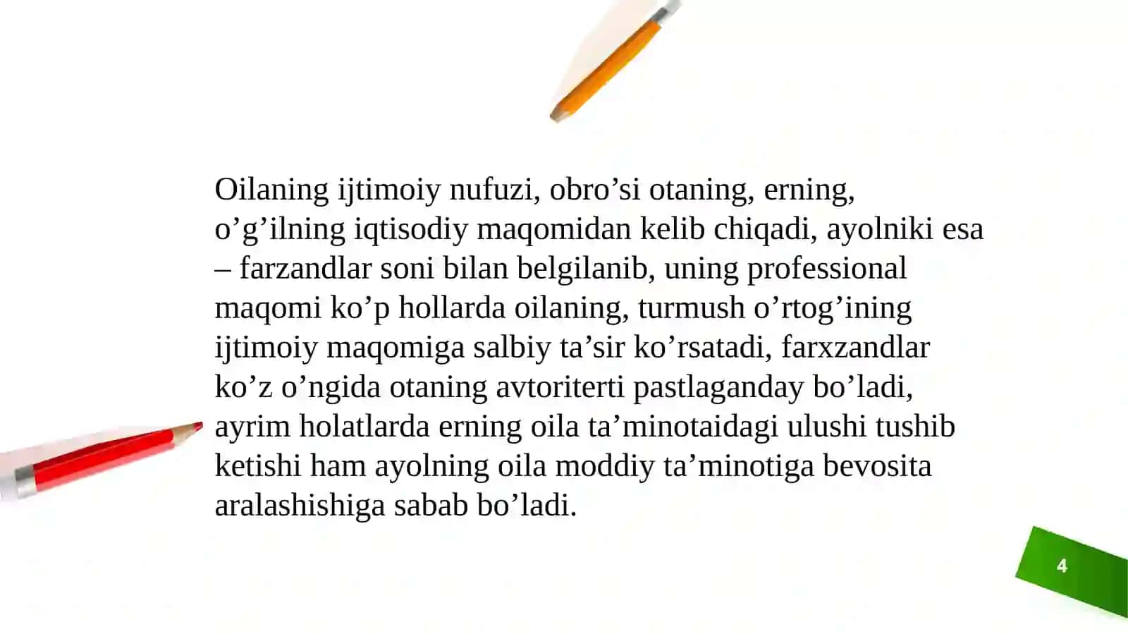 Oilaviy rollar va oilaning ichki rolli strukturasi 4