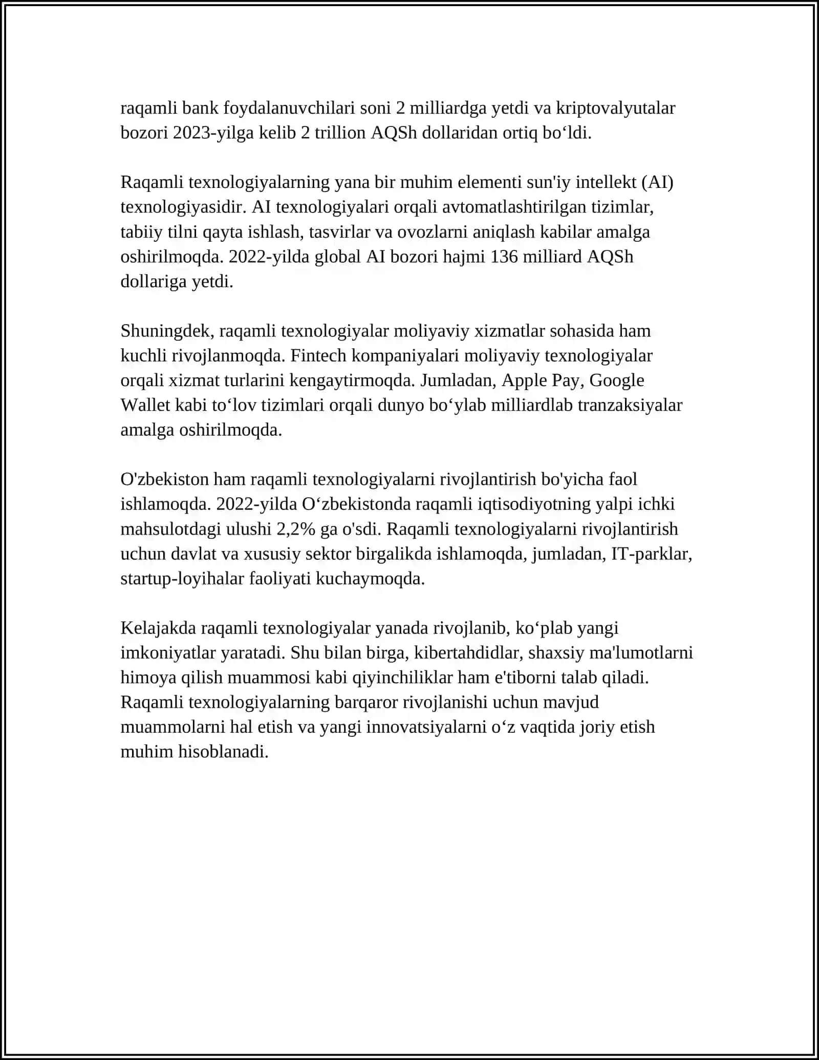 MINTAQANING RAQAMLI MODELINING XUSUSIYATLARI 4