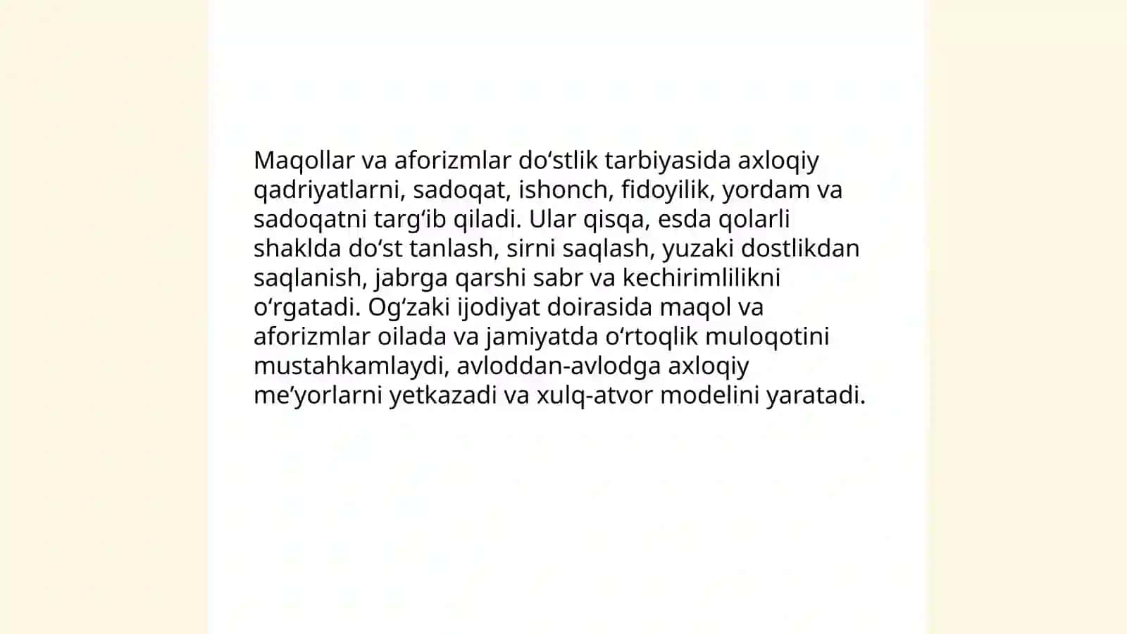 Xalq ogʻzaki ijodiyotida oʻrtoqlik doʻstlik tarbiyasi 4