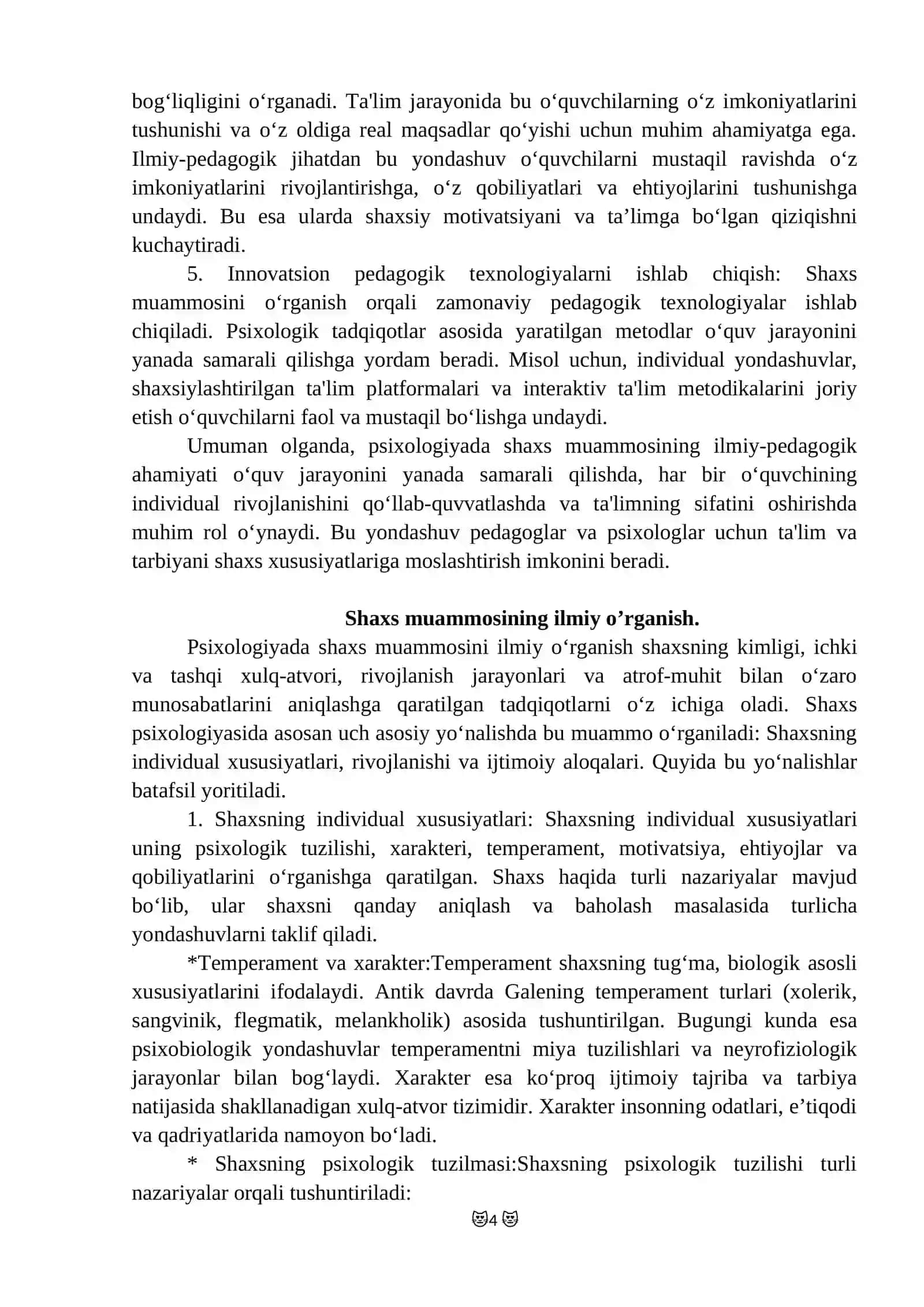 Shaxs muammosi va psixologiya fanining metodologik darajalari 4