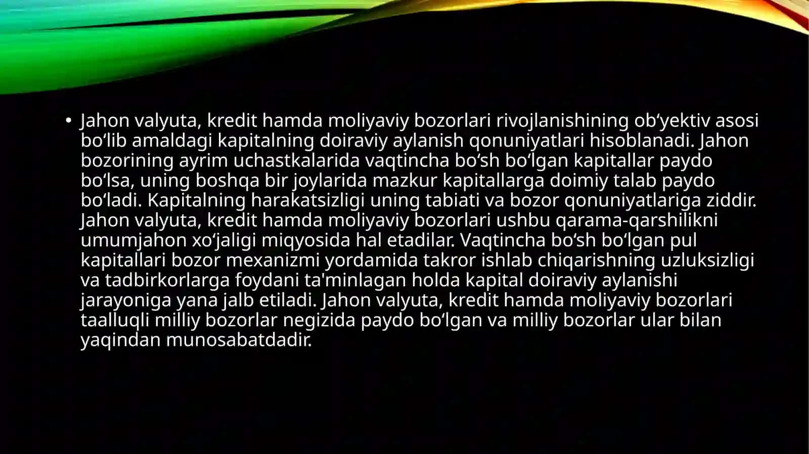Pulning xalqaro munosabatlardagi harakati 4