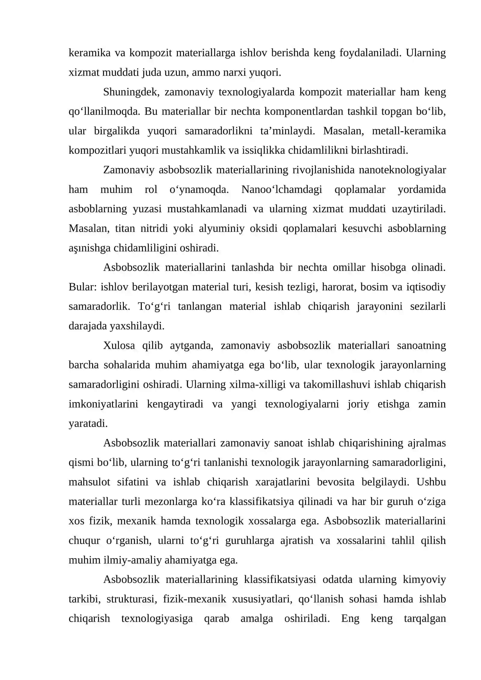 ZAMONAVIY ASBOBSOZLIK MATERIALLARI TUSHUNCHASI VA ULARNING TURLARI 4