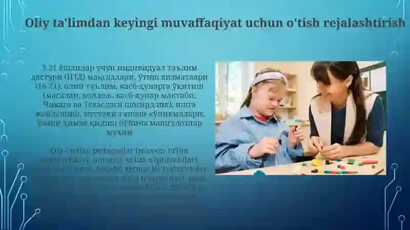 Individualizatsiyalashtirilgan Ta'lim Dasturlari (ITD) 4