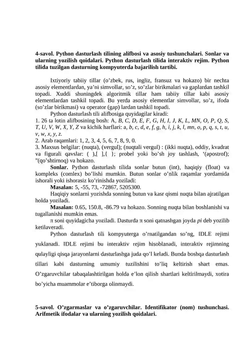 Algoritm tushunchasi 4